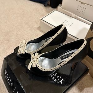 White House black market Peep Toe heels.  Size 6
